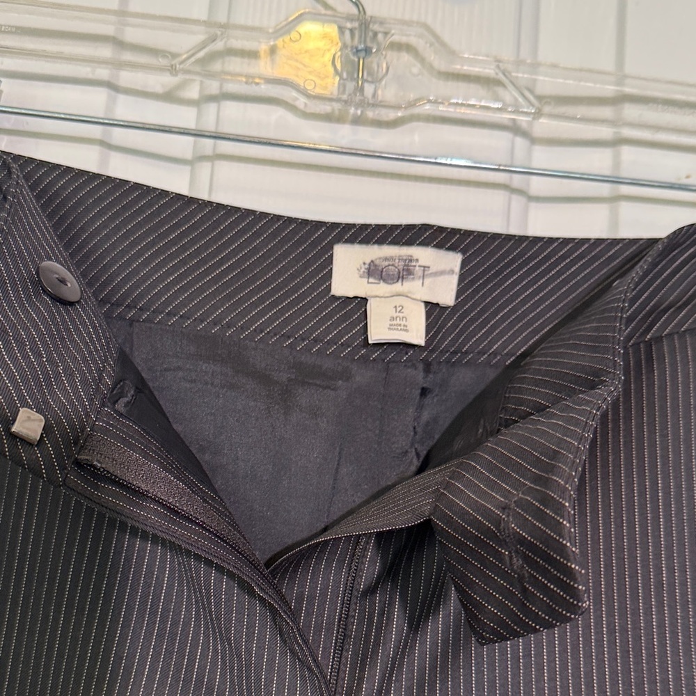 LOFT Black Pinstripe Trousers - Picture 5 of 5
